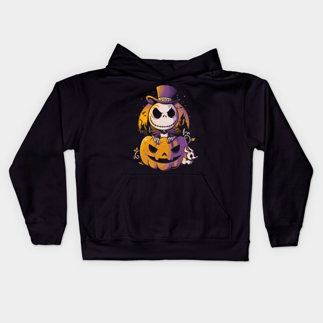 Spooky Jack Kids Hoodie by eduely